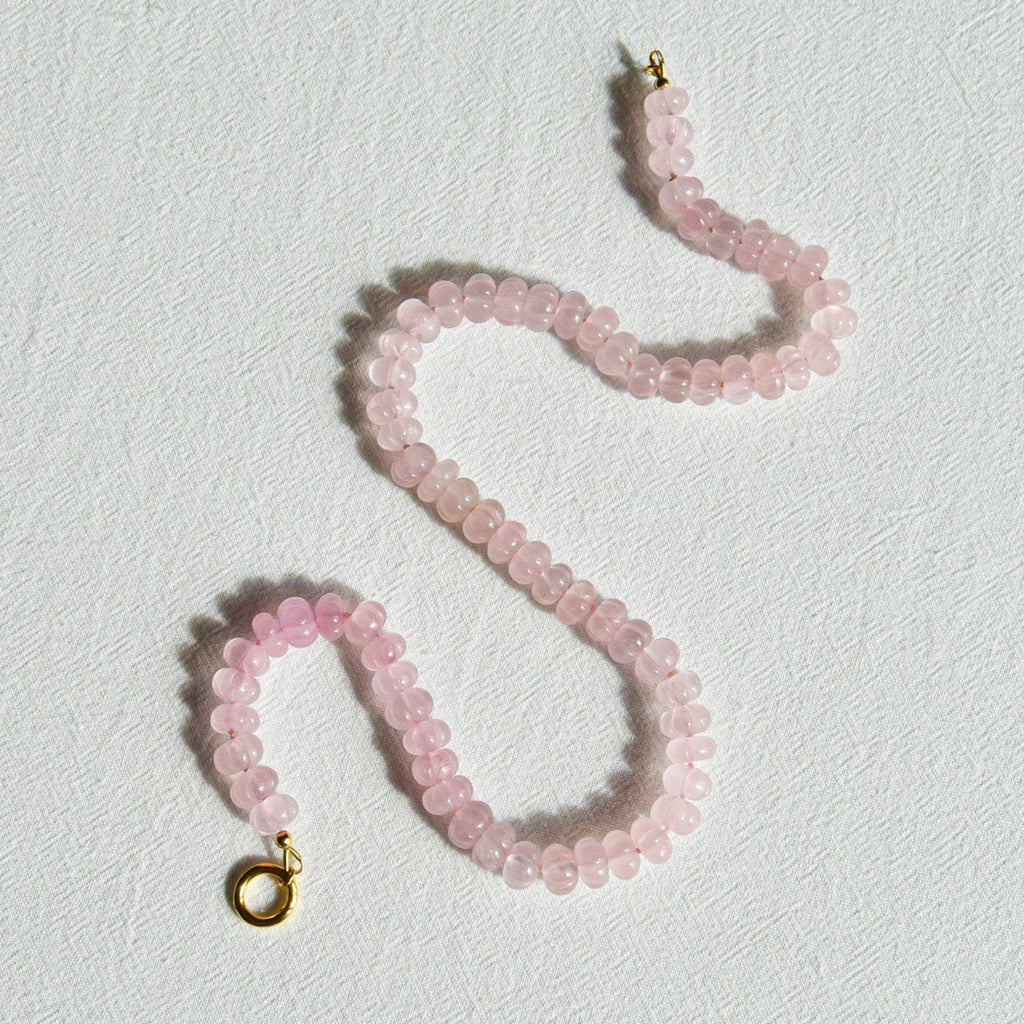 Sculpted — Rose Quartz Necklace