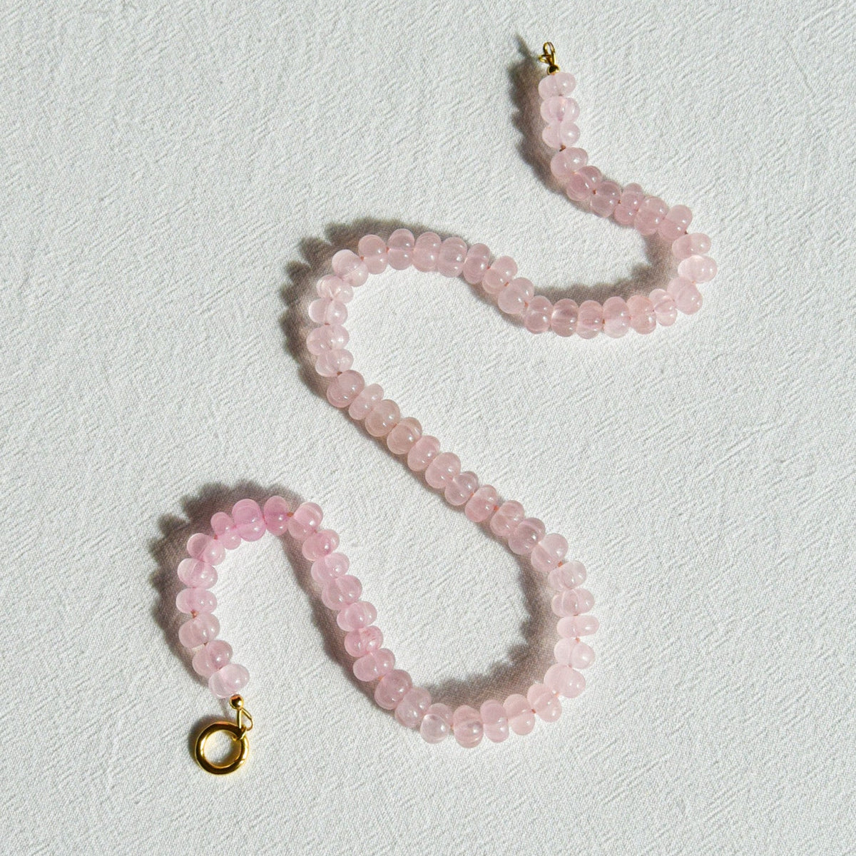 Sculpted — Rose Quartz Necklace