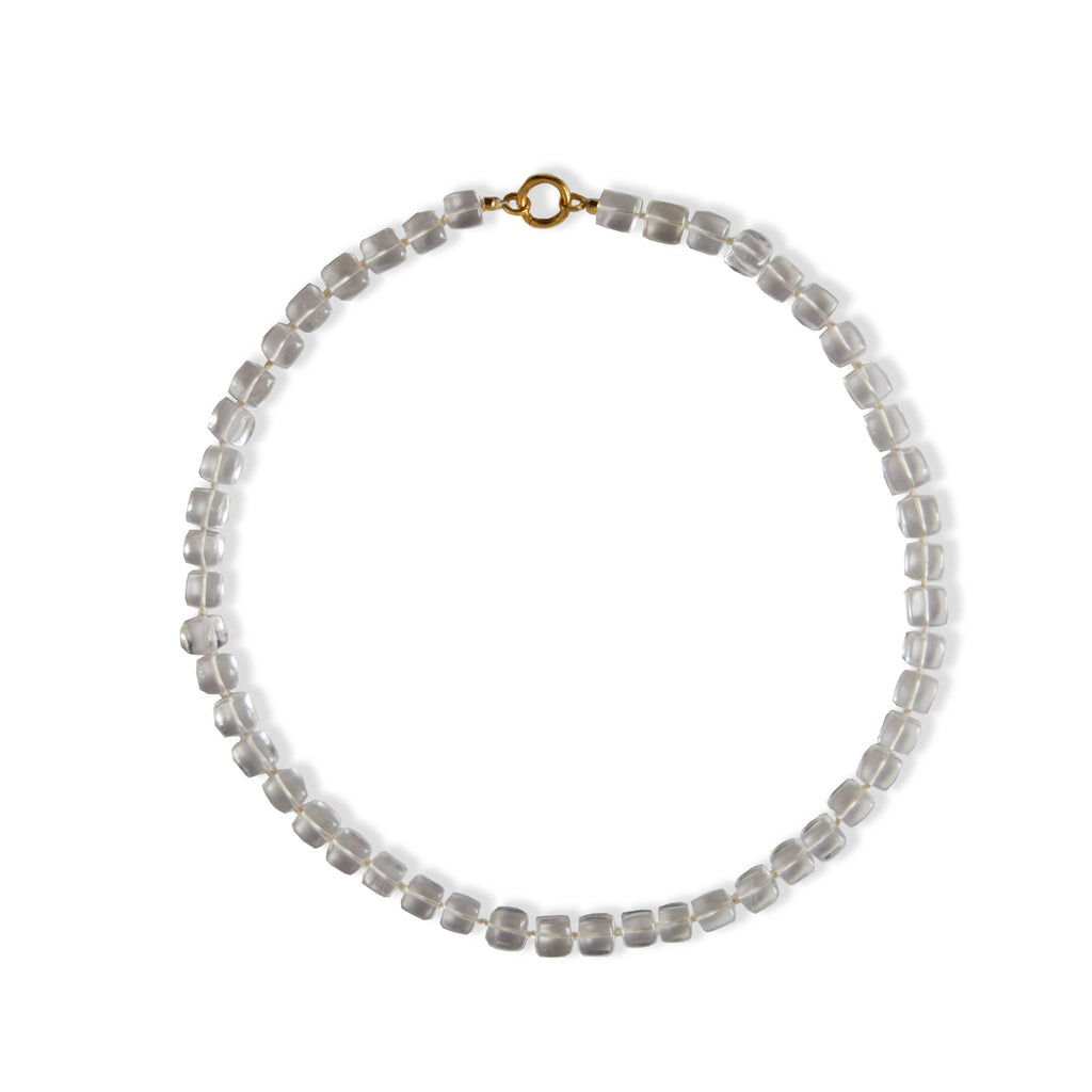 Cubed Clear Quartz Necklace