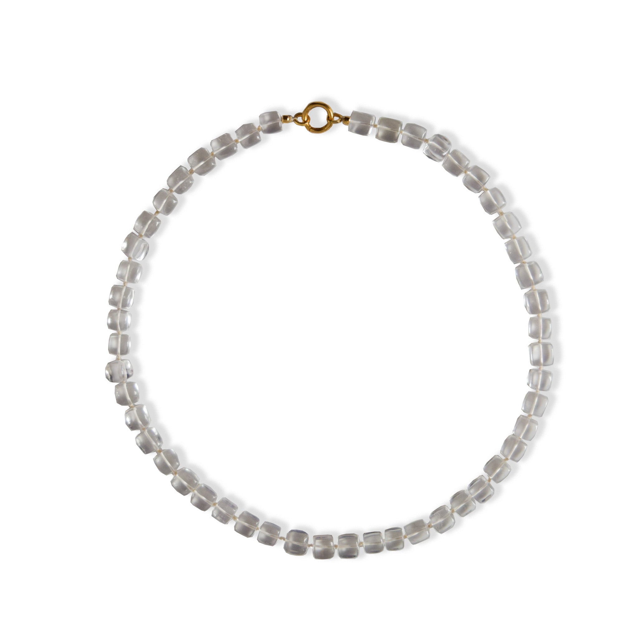 Cubed Clear Quartz Necklace