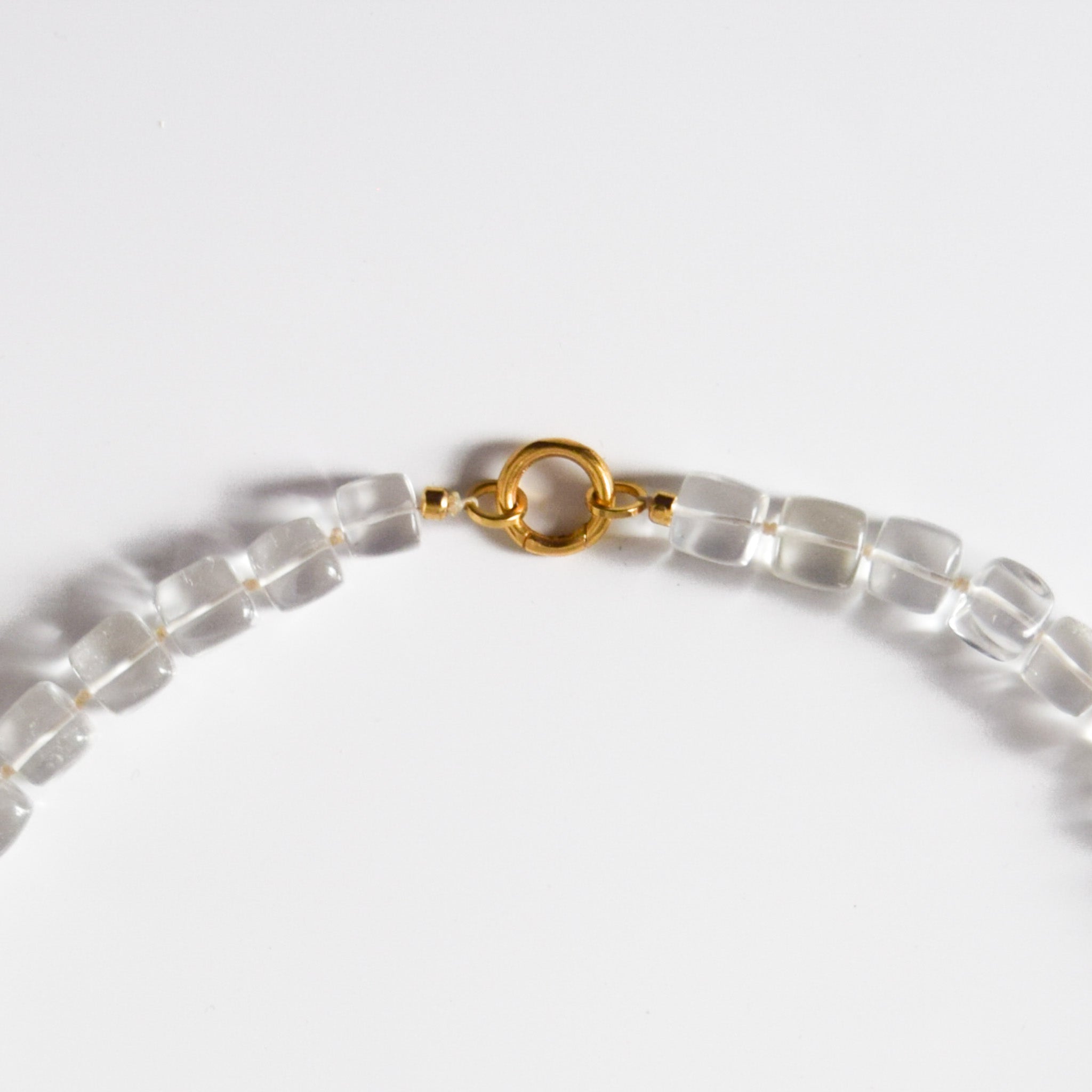 Cubed Clear Quartz Necklace