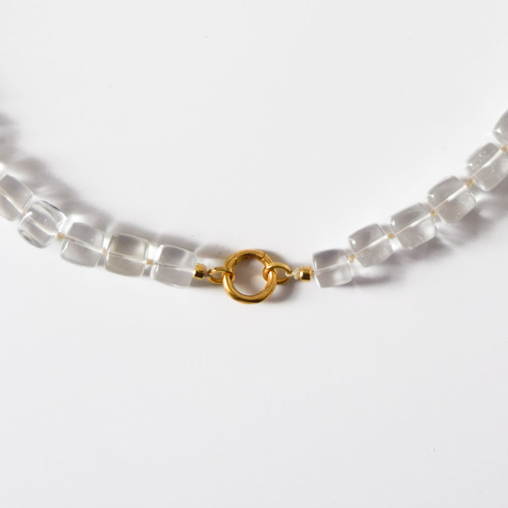 Cubed Clear Quartz Necklace