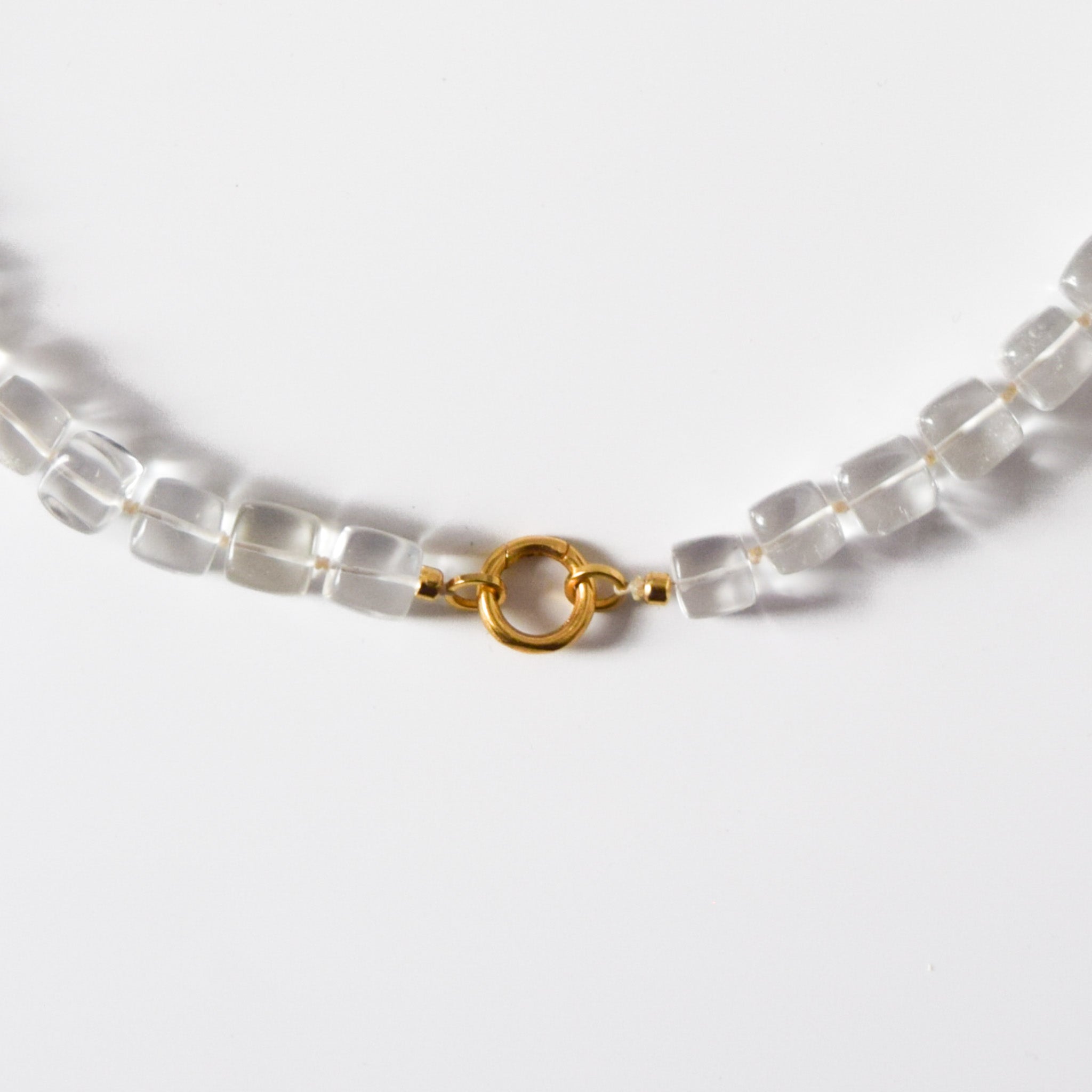 Cubed Clear Quartz Necklace