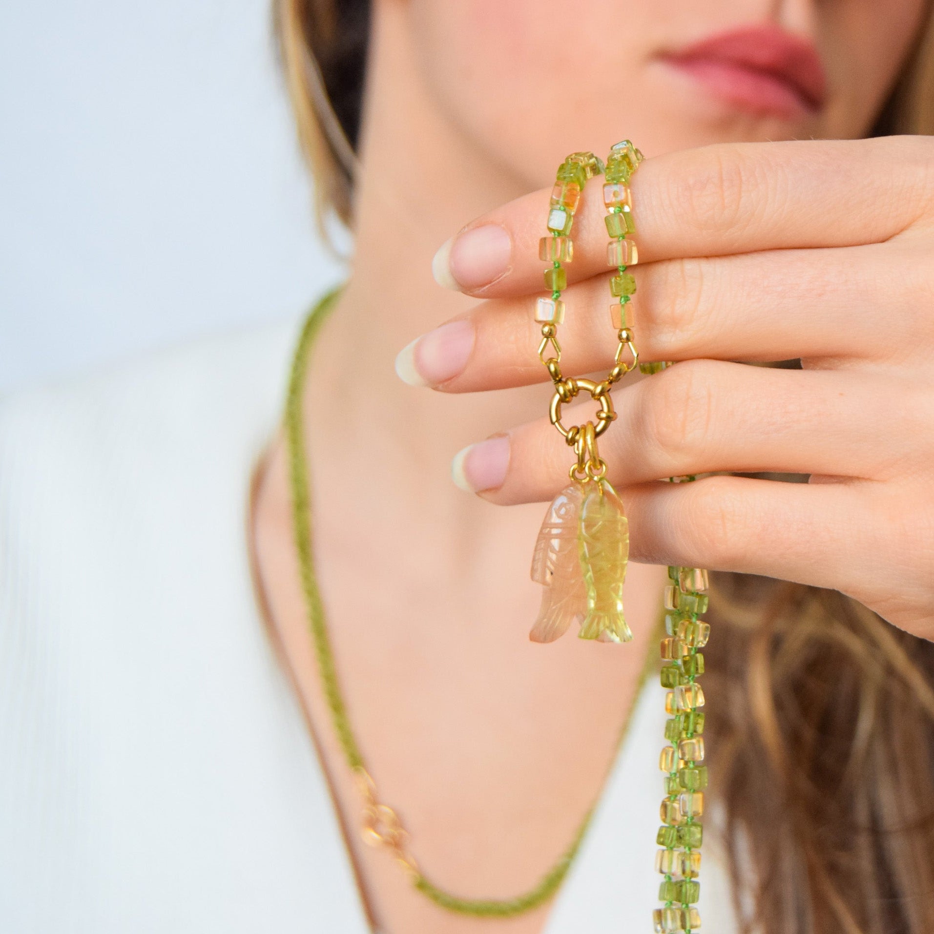 Duality Peridot & Citrine Necklace
