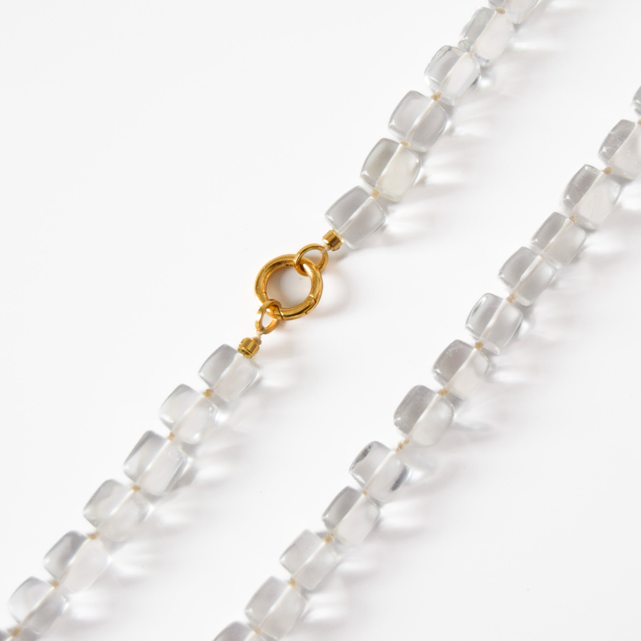 Cubed Clear Quartz Necklace