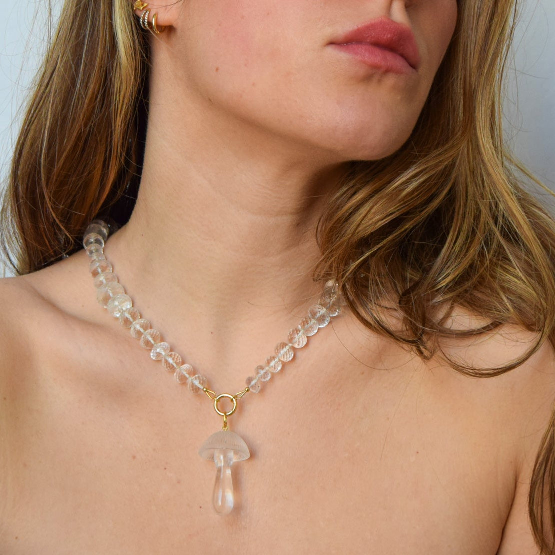 Soundwave Clear Quartz Necklace