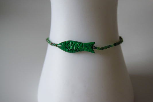 Malachite Fish Bracelet