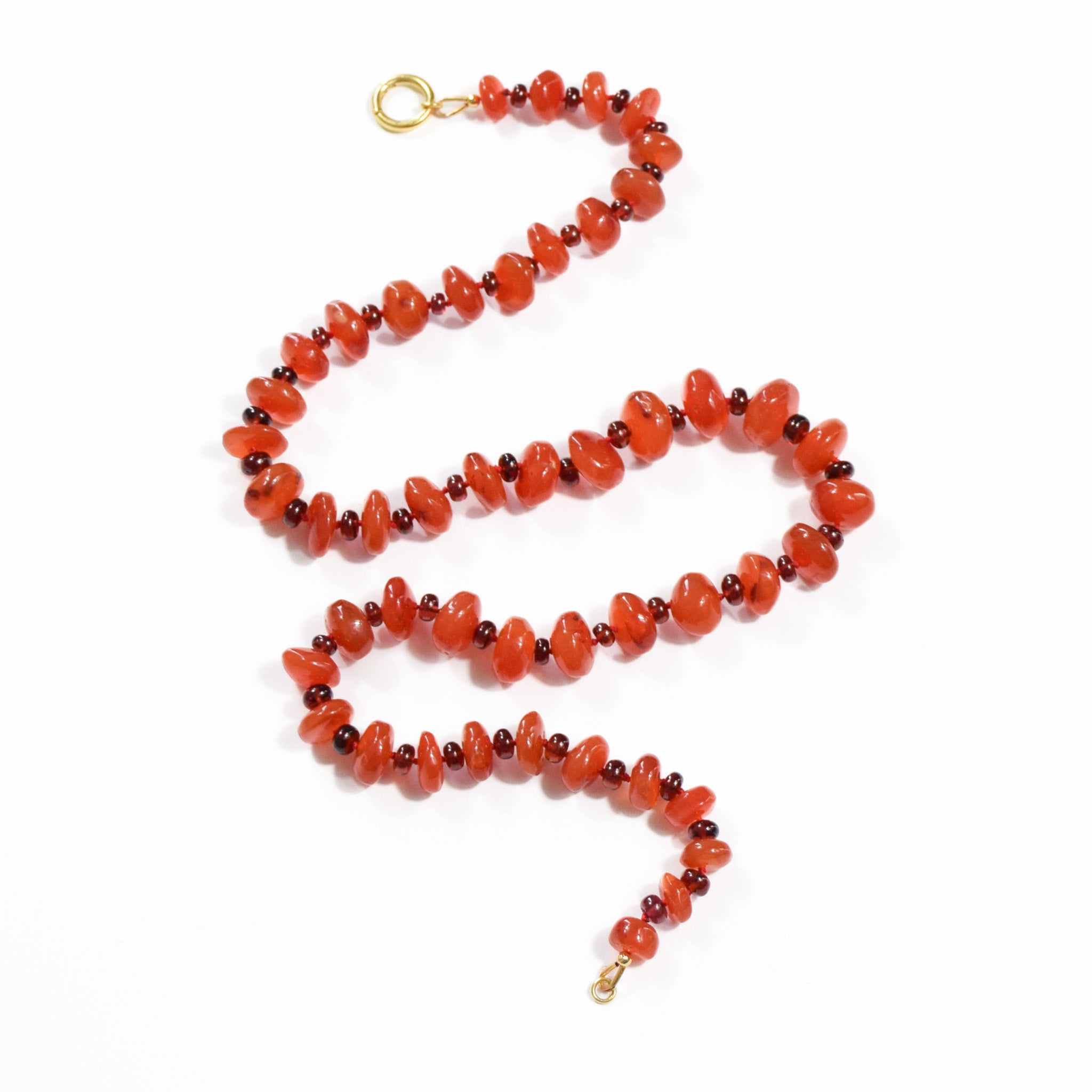 Duality Carnelian & Garnet Necklace