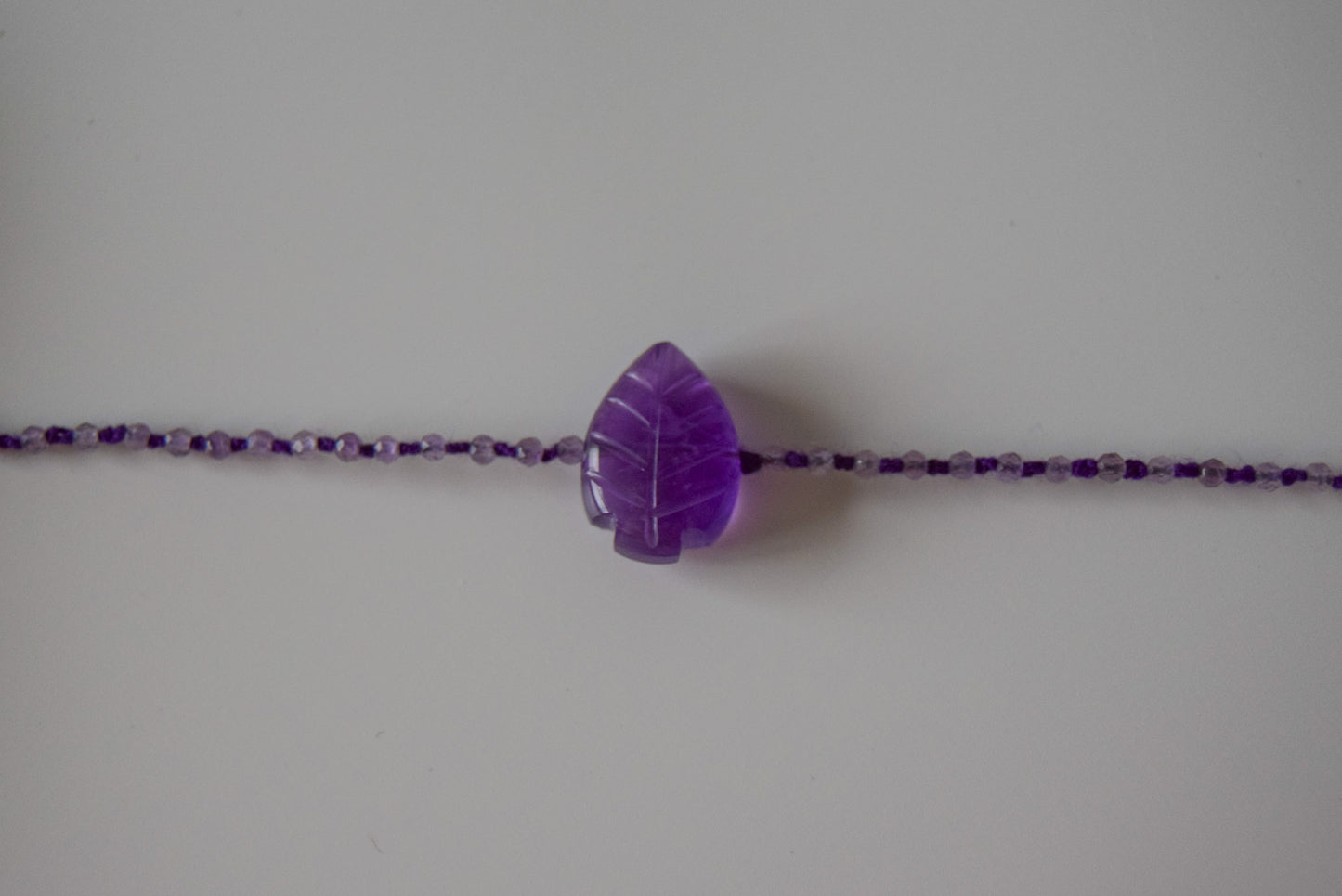 Amethyst Leaf Bracelet