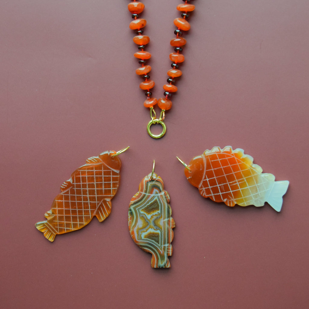 Duality Carnelian & Garnet Necklace