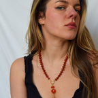 Duality Carnelian & Garnet Necklace