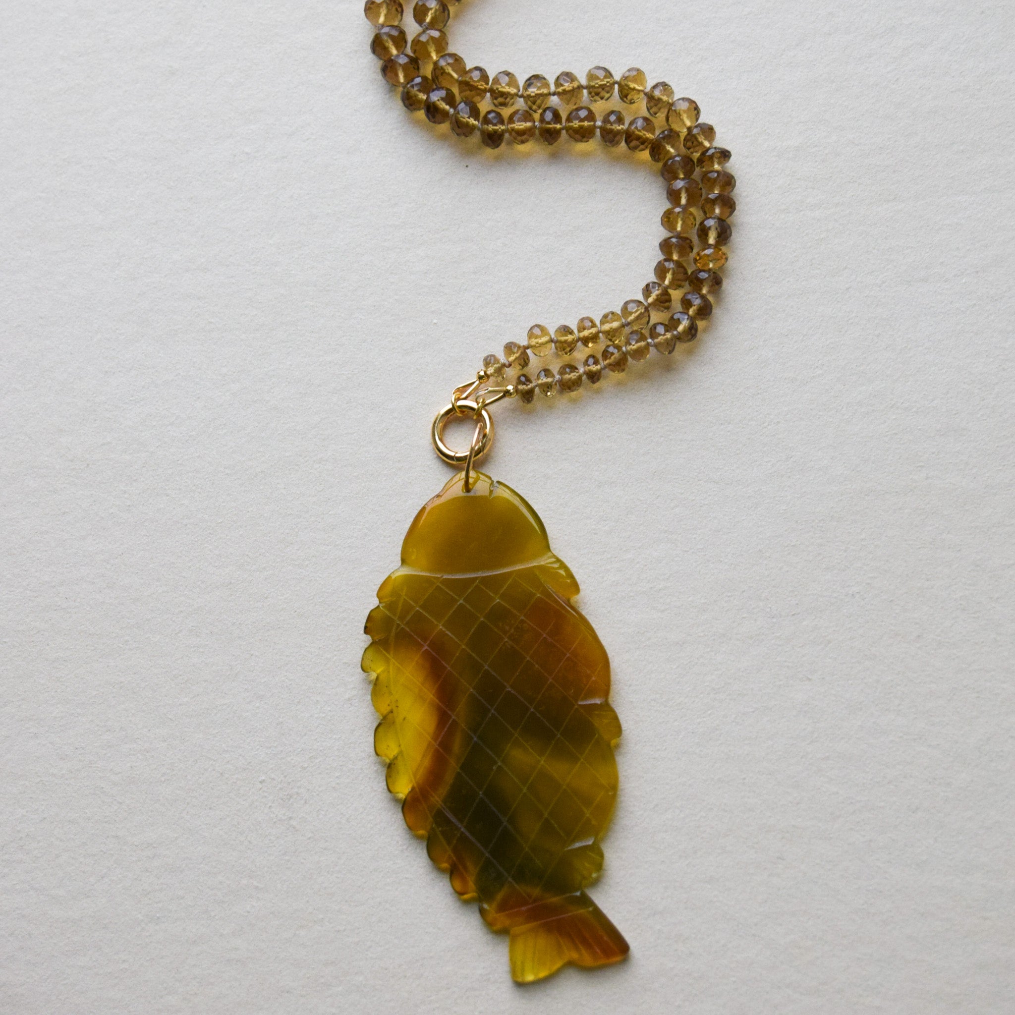 Beer Quartz Necklace