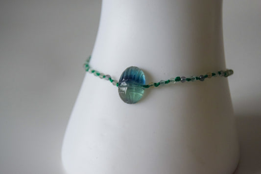 Fluorite Scarab Bracelet