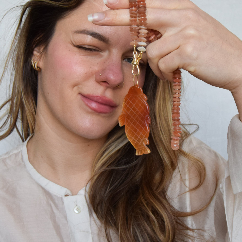 Origin — Peach Moonstone Necklace