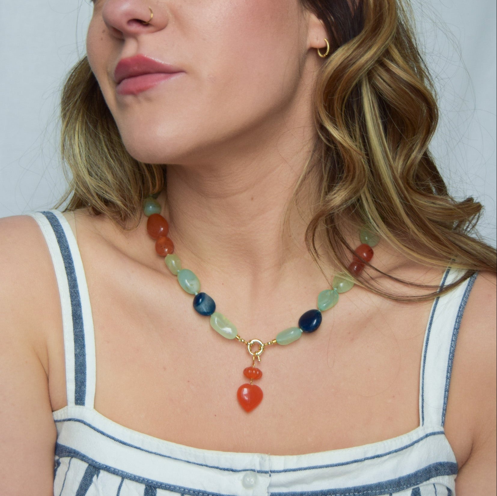 Stacked heart pendant