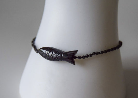 Black Onyx Fish Bracelet