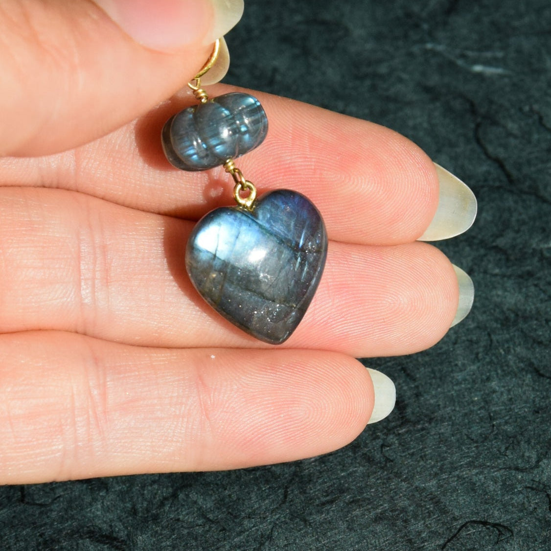 Stacked heart pendant