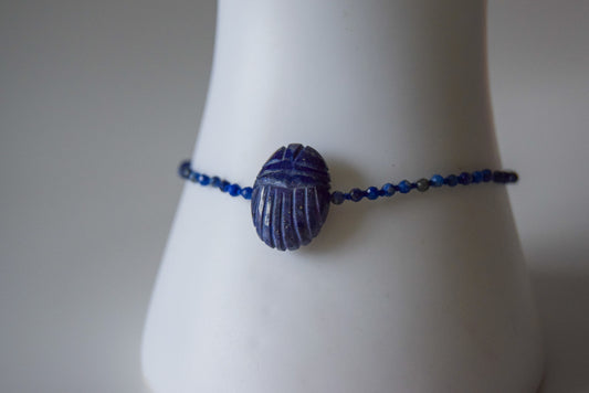 Lapis Lazuli Scarab Bracelet