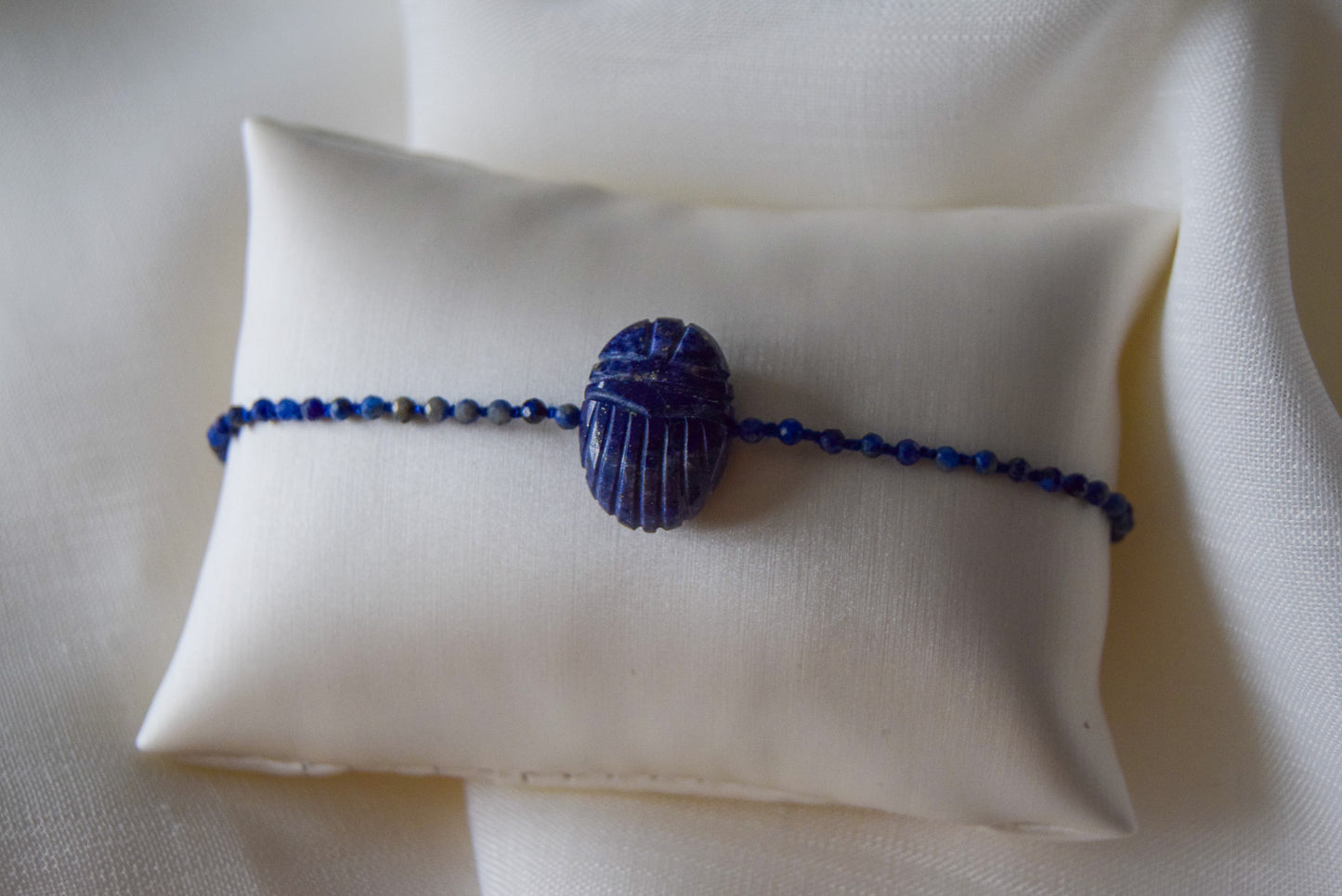 Lapis Lazuli Scarab Bracelet