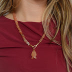 Peach Moonstone Necklace