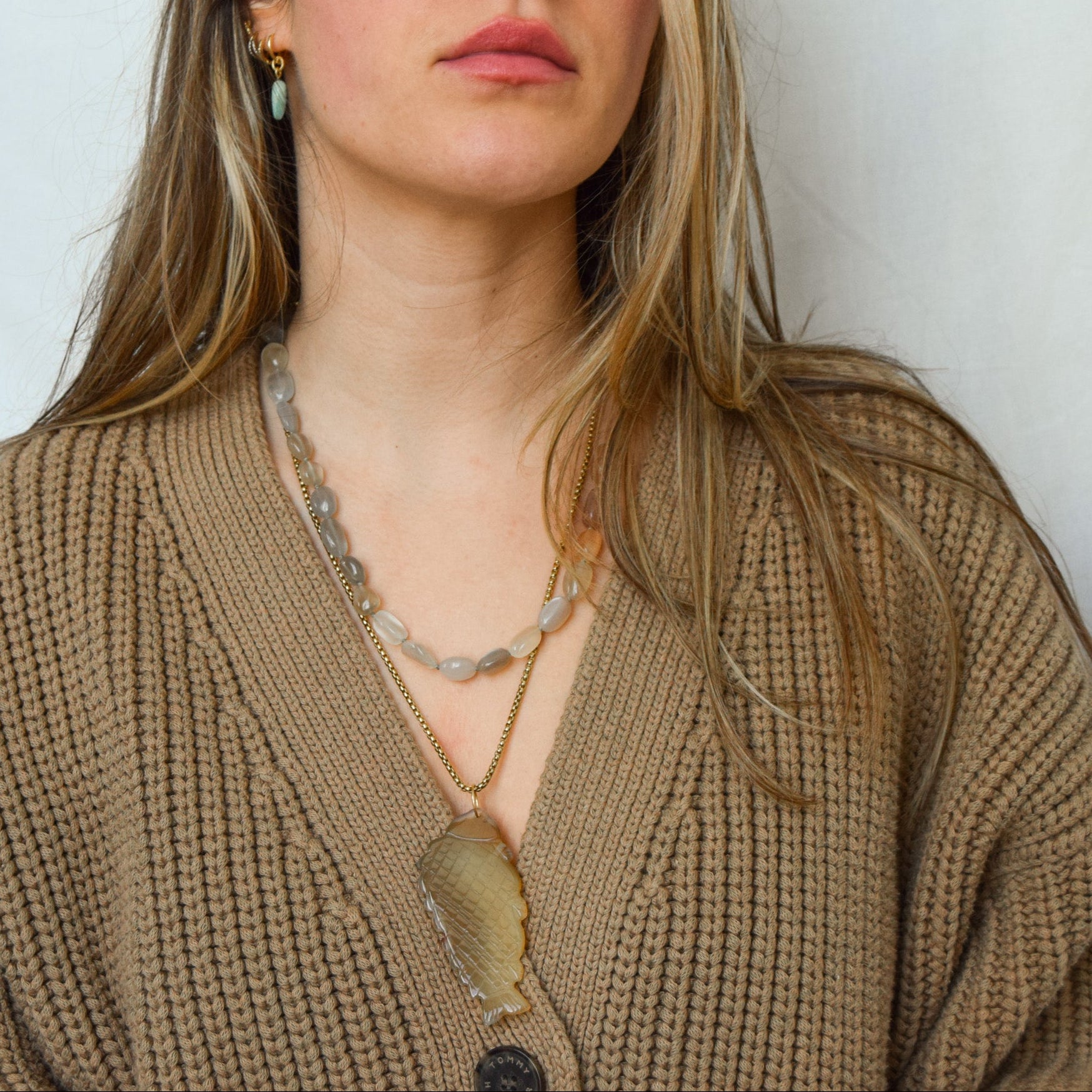 Multi Moonstone Necklace