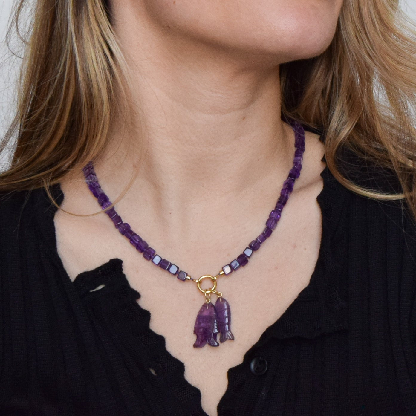 Angular — Amethyst Necklace