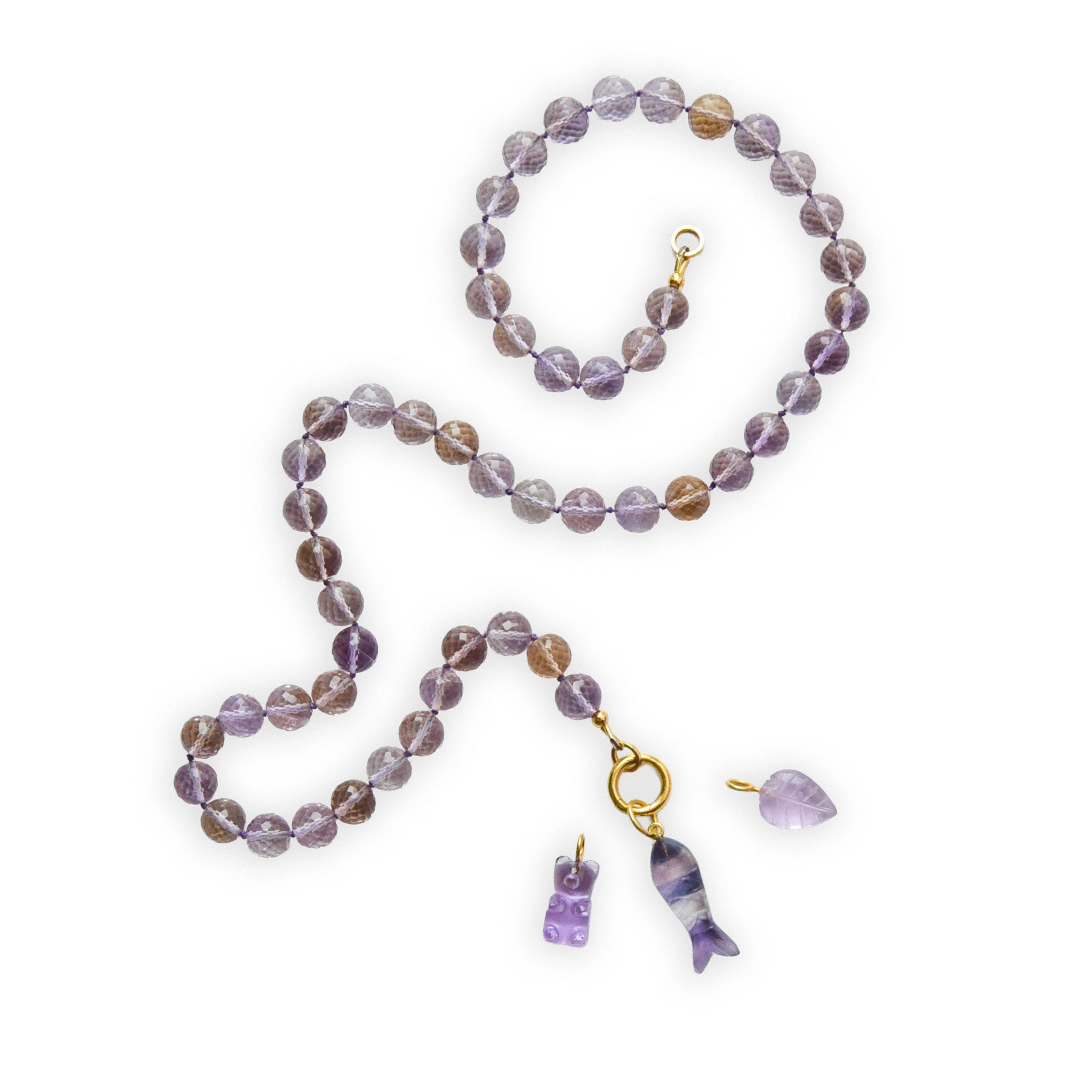 Ametrine Facetted Ball Neckace