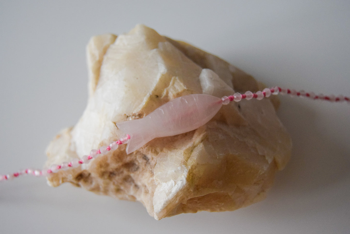 Rose Quartz Fish Bracelet