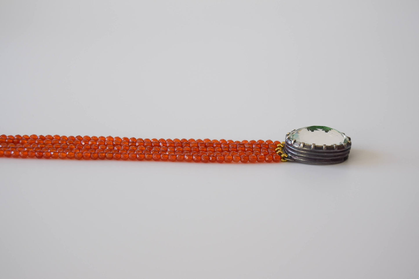 Quartz and Carnelian Bracelet