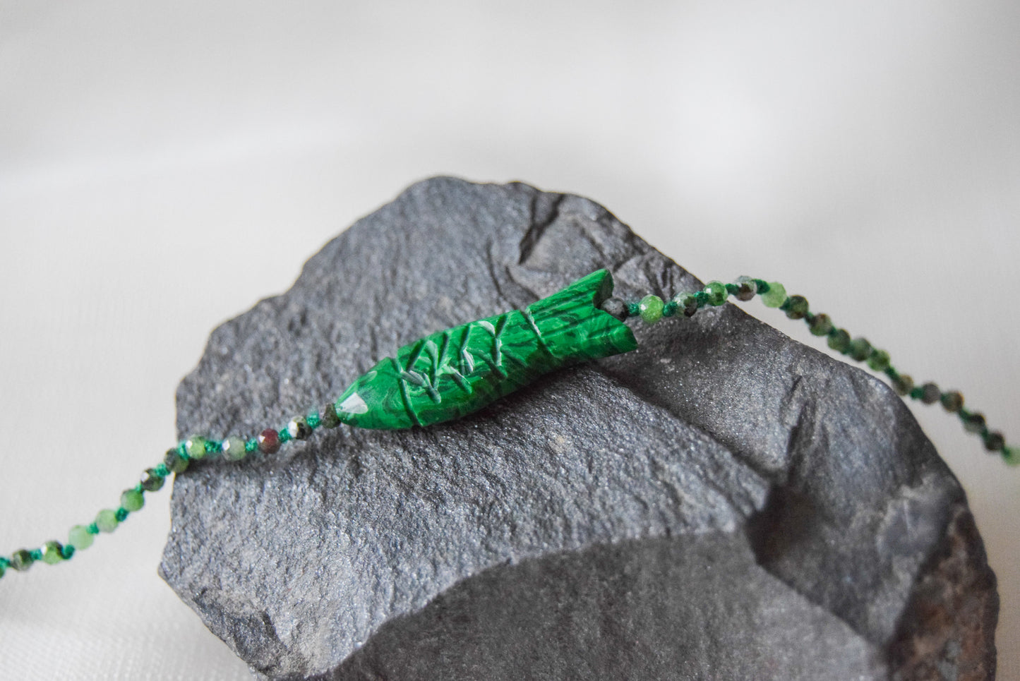 Malachite Fish Bracelet