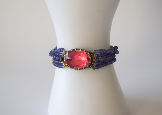 Quartz and Tanzanite Bracelet