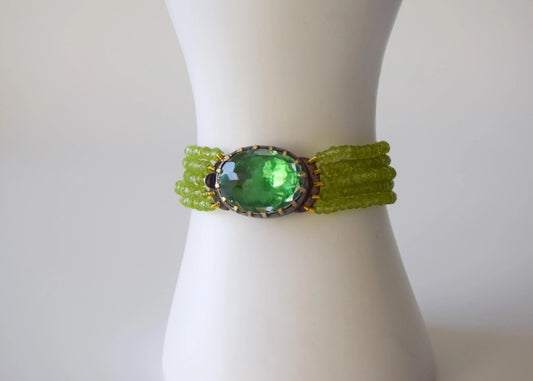 Quartz and Peridot Bracelet