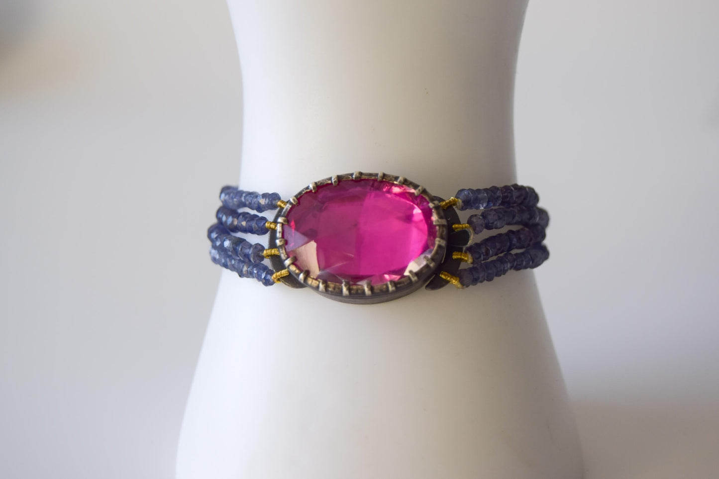 Quartz and Tanzanite Bracelet