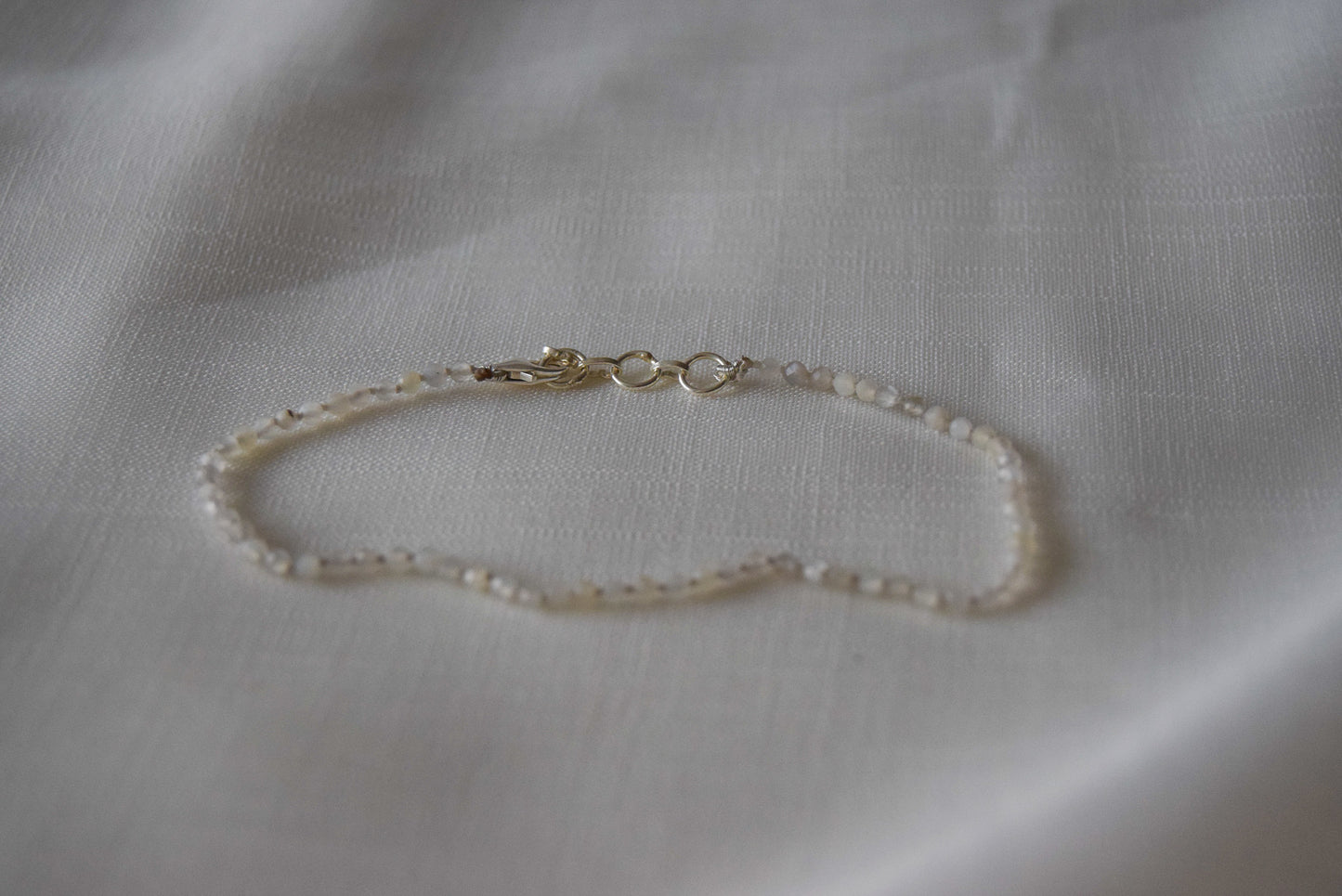 Cancer White Moonstone Bracelet