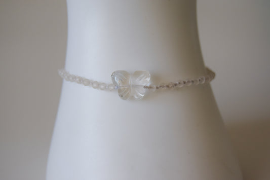 Clear Quartz Butterfly Bracelet