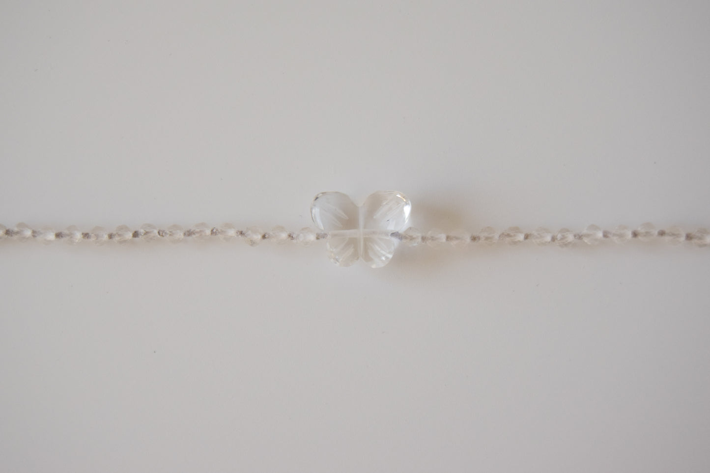 Clear Quartz Butterfly Bracelet