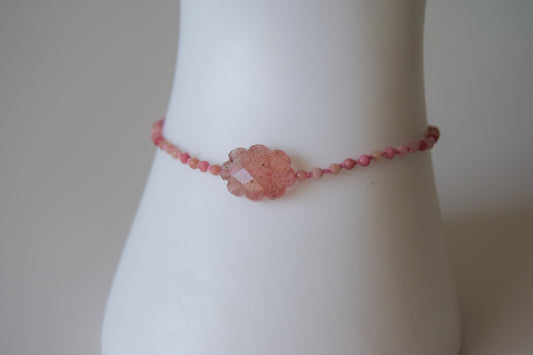 Strawberry Quartz Cloud Bracelet