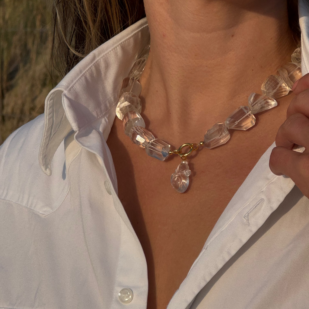 On The Rocks Clear Quartz Necklace