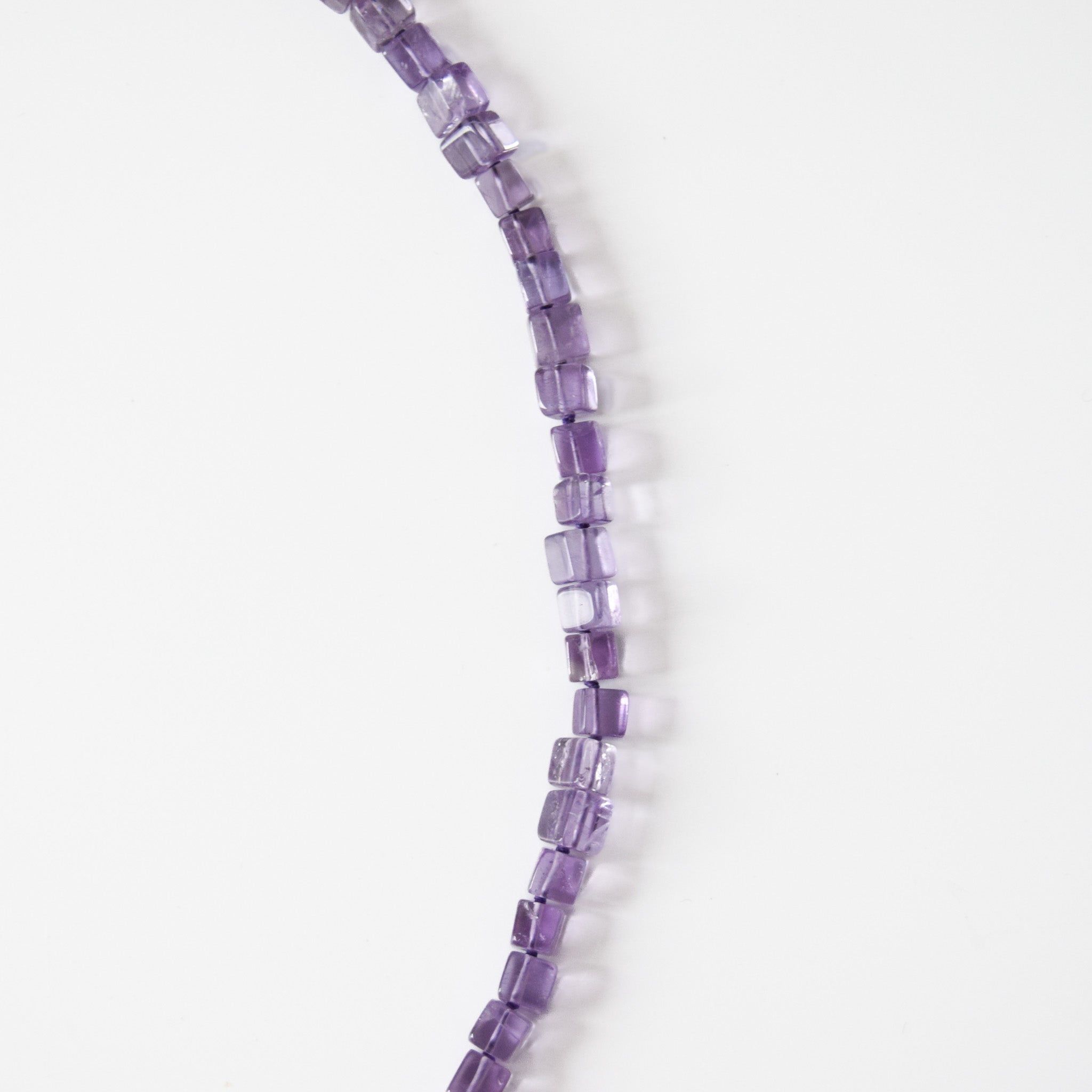 Pink Amethyst Cube Necklace