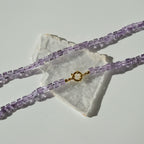 Pink Amethyst Cube Necklace