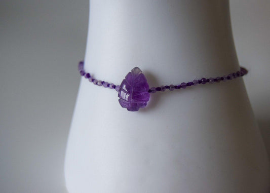 Amethyst Leaf Bracelet - Atelier Asali