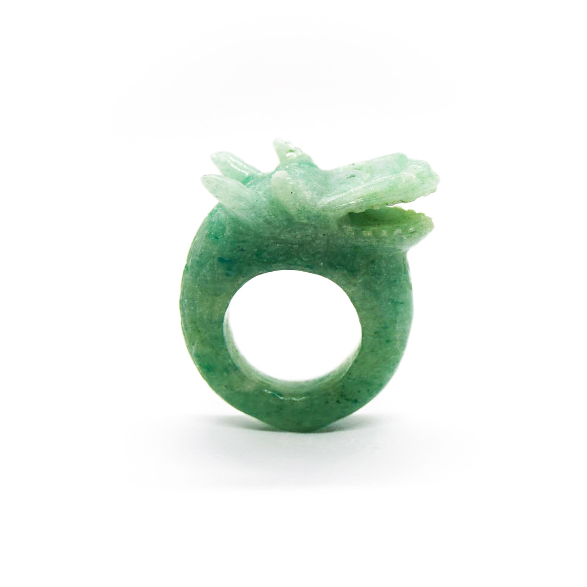 Heldere kwarts drakenring