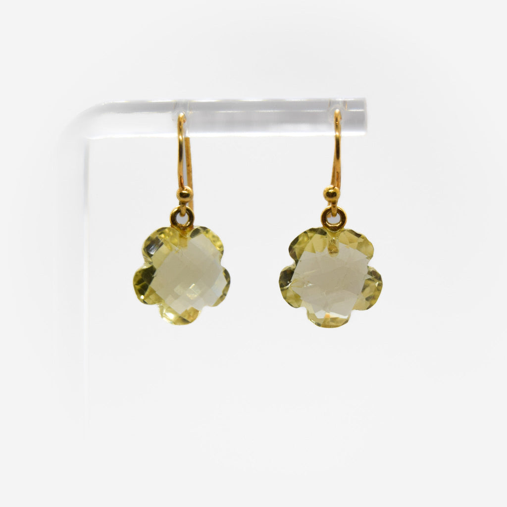 Lemon Quartz Charm Earrings - Atelier Asali