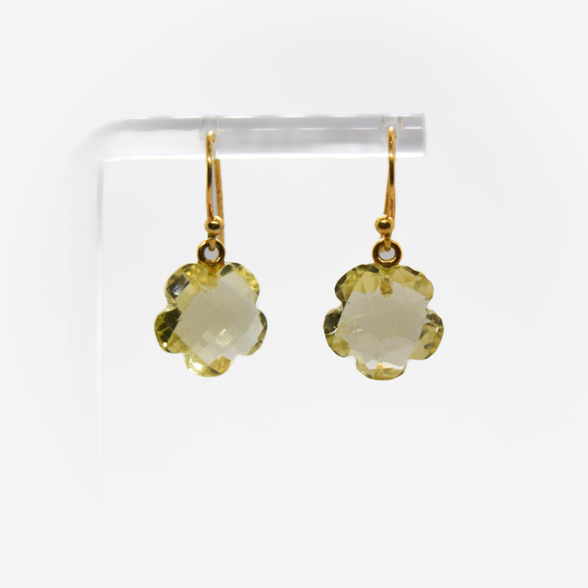 Lemon Quartz Charm Earrings - Atelier Asali