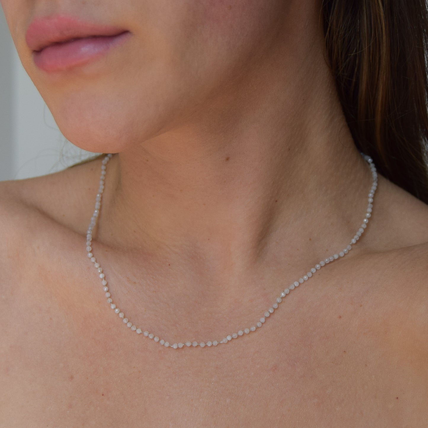 White Moonstone Cancer Necklace