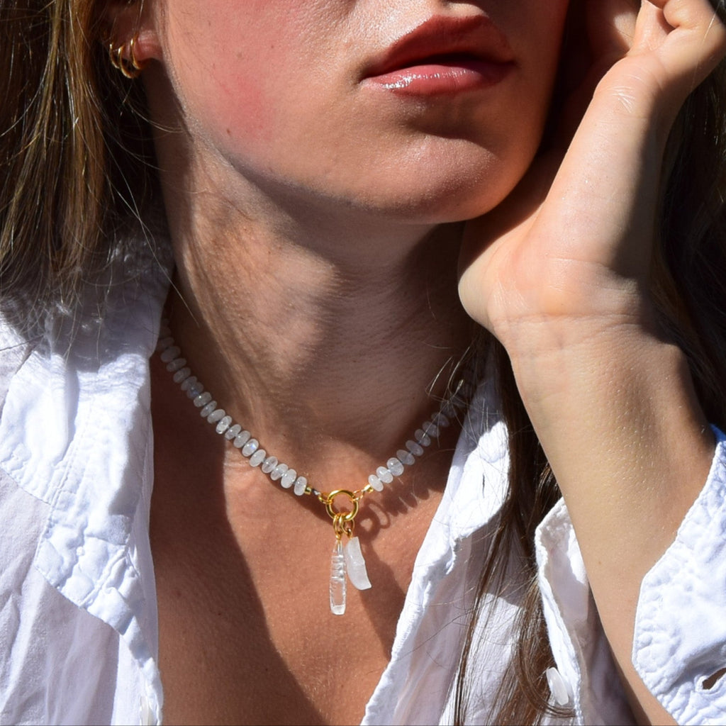 Rainbow Moonstone Necklace