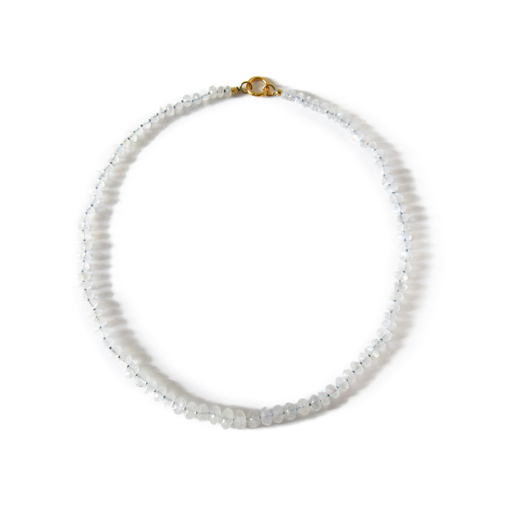 Facetted Rainbow Moonstone Necklace