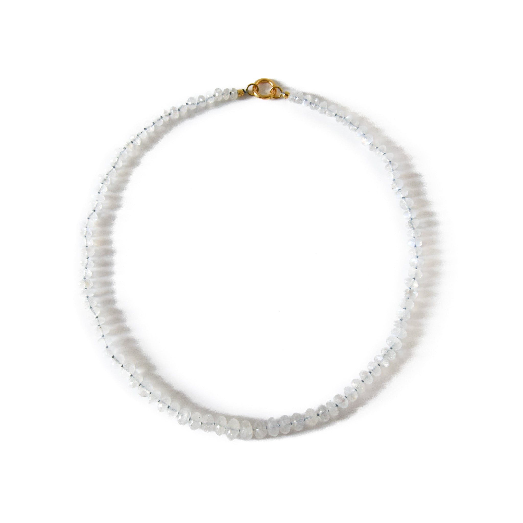 Facetted Rainbow Moonstone Necklace