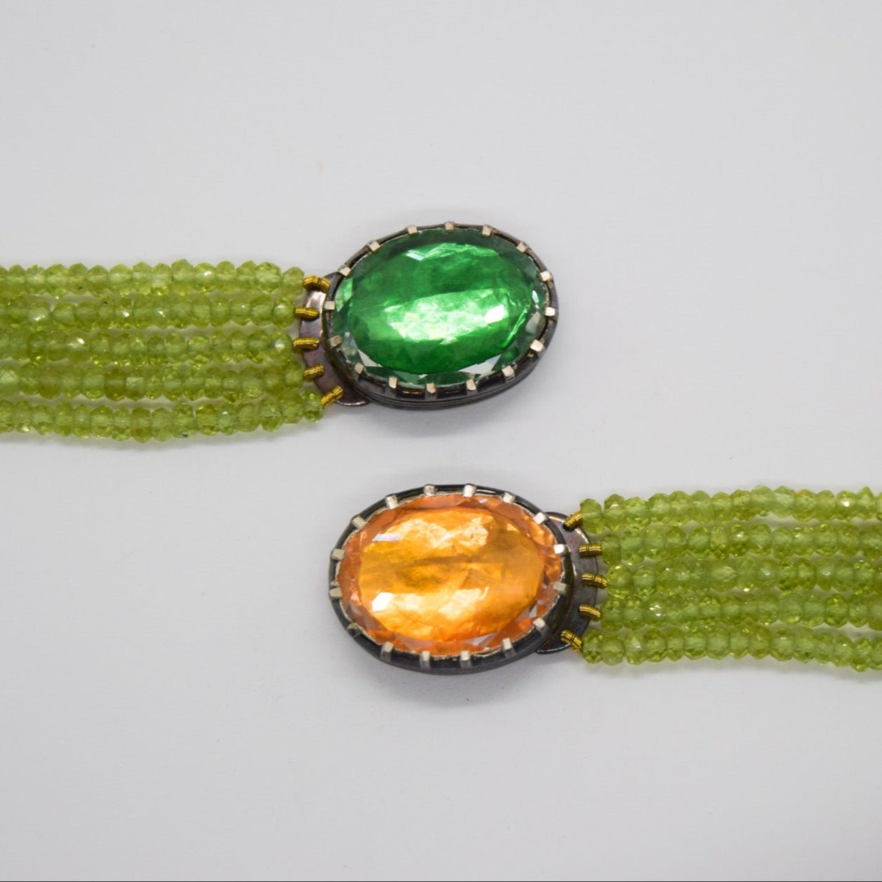 Quartz and Peridot Bracelet - Atelier Asali