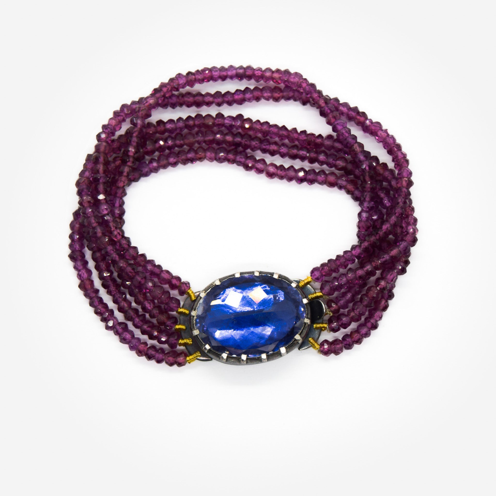 Quartz and Rhodolite Bracelet - Atelier Asali